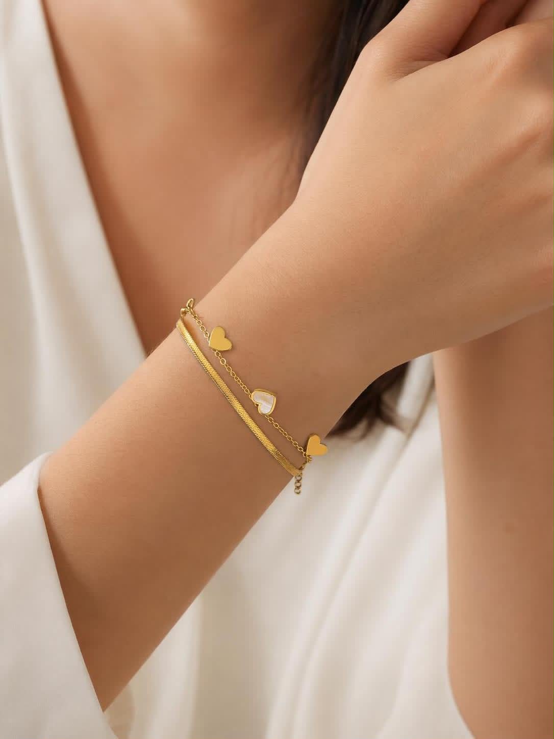 Double Heart Bracelet